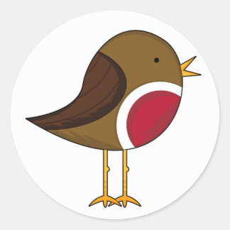 Niedliches Robin-Aufkleber-Blatt Runder Aufkleber