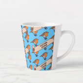 Niedliches Robin Nature Lover Retro Pixel Art Must Milchtasse (Rechts)