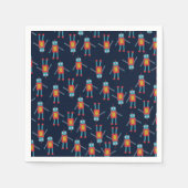 Niedliches Robot Paper Napkins Serviette (Vorderseite)