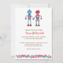 Niedliches Robot Theme Wedding
