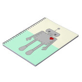Niedliches Roboter-Notizbuch Notizblock (Linke Seite)