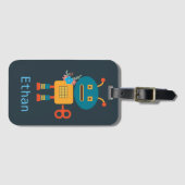 Niedliches Roboterdesign Gepäckanhänger (Vorderseite (Horizontal))