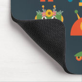 Niedliches Roboterdesign Mousepad (Ecke)