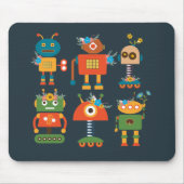 Niedliches Roboterdesign Mousepad (Vorne)
