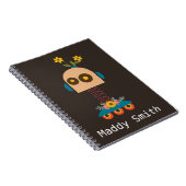 Niedliches Roboterdesign Notizblock (Rechte Seite)