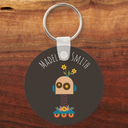 Niedliches Roboterdesign Schlüsselanhänger (Vorderseite)