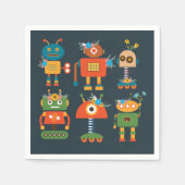 Niedliches Roboterdesign Serviette (Vorderseite)