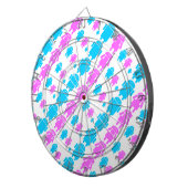 Niedliches Roboterfamilienmuster Dartscheibe (Vorderseite rechts)