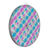 Niedliches Roboterfamilienmuster Dartscheibe (Vorderseite Links)