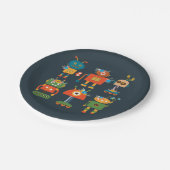 Niedliches Roboterkinderdesign Pappteller (Schrägansicht)