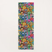 Niedliches Robotermuster Yogamatte (Rückseite)