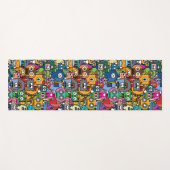 Niedliches Robotermuster Yogamatte (Vorderseite (Horizontal))