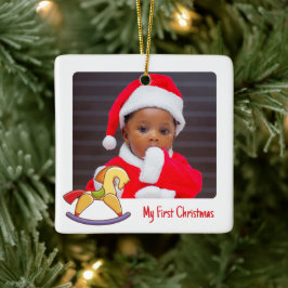 Niedliches Rocking Horse 2 Foto Mein 1. Weihnachts Keramikornament