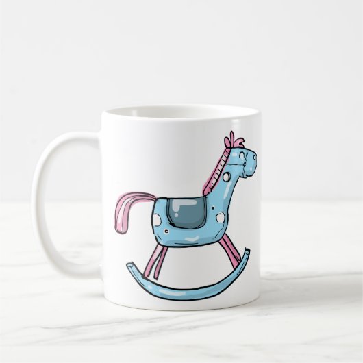 Niedliches Rockpferd Kaffeetasse (Links)