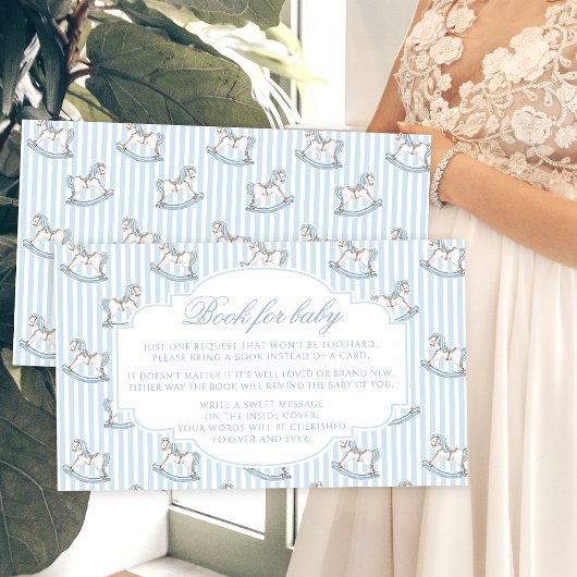 Niedliches Rockpferderbuch mit Babydusche Begleitkarte