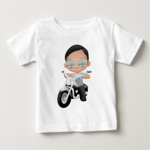 Niedliches RockStar auf Motorrad Baby T-shirt