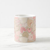 Niedliches romantisches Herzmuster Kaffeetasse (Mittel)