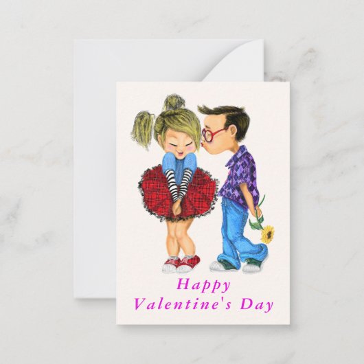 Niedliches romantisches Paar Ihre I-Liebe Mitteilungskarte (Rückseite)