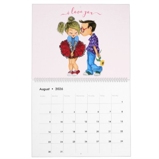 Niedliches romantisches Paar - Liebe - I Liebe You Kalender (Aug 2026)