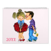 Niedliches romantisches Paar - Liebe - I Liebe You Kalender (Titelbild)