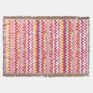 Niedliches, rosa abstraktes Wellenmuster Decke