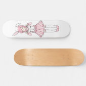 Niedliches rosa Anime-Häschen-Mädchen Lolita Skateboard (Horizontal)