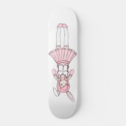 Niedliches rosa Anime-Häschen-Mädchen Lolita Skateboard (Vorderseite)