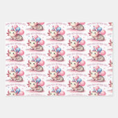 niedliches rosa axolotl Geburtstagsfest Geschenkpapier Set (Vorderseite 2)