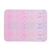 Niedliches rosa Aztekisches Kunstmuster Magnet (Horizontal)