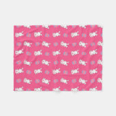 Niedliches rosa Babybastmuster Fleecedecke (Vorderseite (Horizontal))
