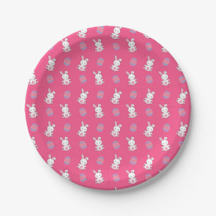Niedliches rosa Babybastmuster Pappteller