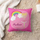 Niedliches, rosa Ballet Girl Kissen (Decke)