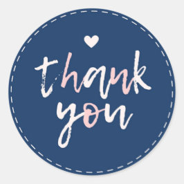 Niedliches Rosa Blau Vielen Dank für Ihren Kauf Runder Aufkleber
