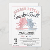 Niedliches rosa blaues Geschlecht offenbart Sneake Einladung (Vorne/Hinten)