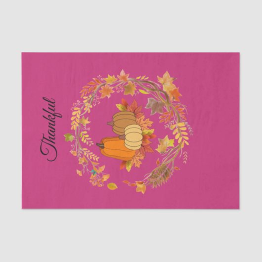 Niedliches rosa Blumenzapier Seidenpapier (Vorderseite)