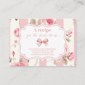 Niedliches rosa Bow-Brautparty Begleitkarte (Vorderseite)