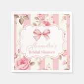 Niedliches rosa Bow-Brautparty Serviette (Vorderseite)