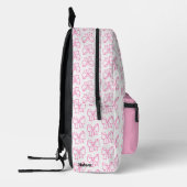 Niedliches rosa Bow Muster Backpack mit weißem Ban Bedruckter Rucksack (Links)