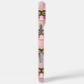 Niedliches rosa-braunes Eukalyptusmuster Case-Mate iPhone Hülle (Rückseite / Rechts)