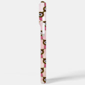 Niedliches rosa-braunes Eukalyptusmuster Case-Mate iPhone Hülle (Rückseite / Links)