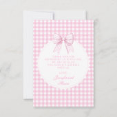 Niedliches Rosa Bugbaby Dusche Foto Dankeschön Kar Dankeskarte (Rückseite)