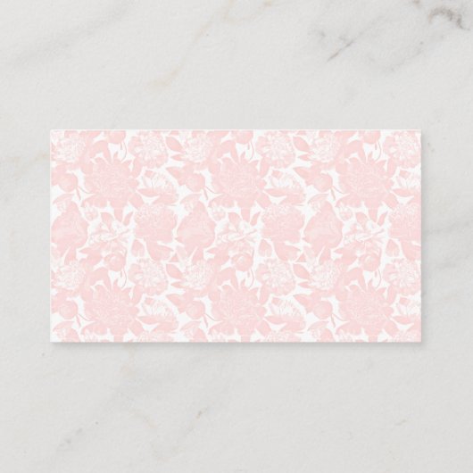 Niedliches rosa Bugblütenbuch für Mädchendusche Begleitkarte (Rückseite)