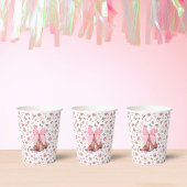 Niedliches rosa Coquette Cowgirl Stiefel und Bow P Pappbecher