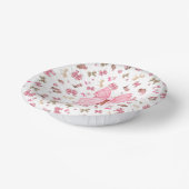 Niedliches rosa Coquette Cowgirl Stiefel und Bow P Pappteller (Gewinkelt)