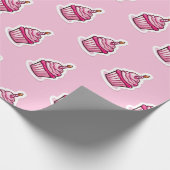 Niedliches rosa Cupcake-Wrapping-Papier Geschenkpapier (Ecke)