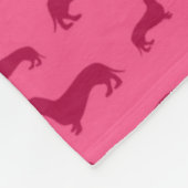 Niedliches rosa Dackelmuster Fleecedecke (Ecke)