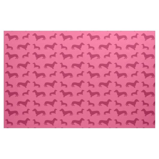 Niedliches rosa Dackelmuster Stoff (Yard (91,4 cm))