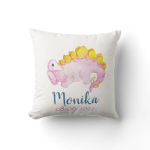 Niedliches rosa Dino Aquarellmalerei Dinozaur Paci