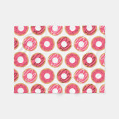 Niedliches Rosa Donuts Muster Fleecedecke (Vorderseite (Horizontal))