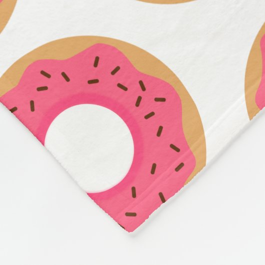 Niedliches Rosa Donuts Muster Fleecedecke (Ecke)
